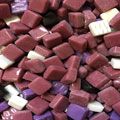 Loose Mulberry 6mm Thick Glass Mosaic Mix